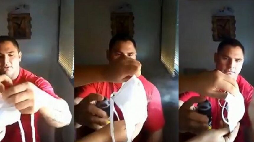 0037535865 ¿Qué tan efectivos son los barbijos caseros? El video que muestra su ineficacia