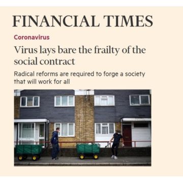 Giro: el Financial Times pide un rol más activo del Estado y reclama que haya «redistribución»