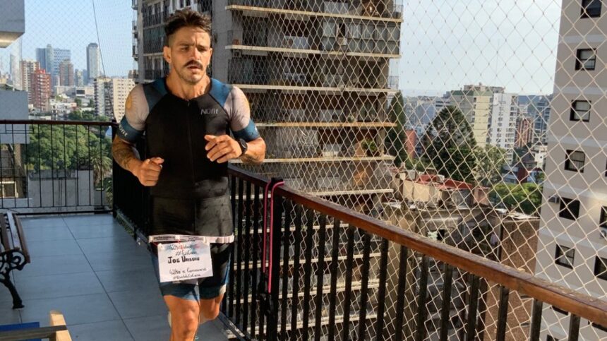 0037546224 Corrió una maratón en su departamento y «recorrió» Argentina sin salir de su casa para concientizar sobre el coronavirus