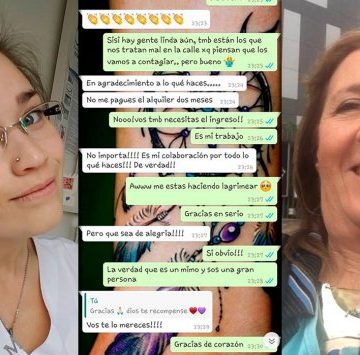 Solidaridad en tiempos de cuarentena: la enfermera a la que le regalaron dos meses de alquiler donará el dinero