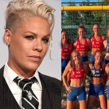 Pink ofrece pagar las multas al equipo femenino noruego que se negó a usar bikini