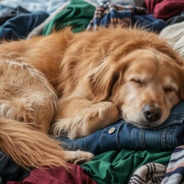 Interpretando el comportamiento de tu perro sobre tu ropa