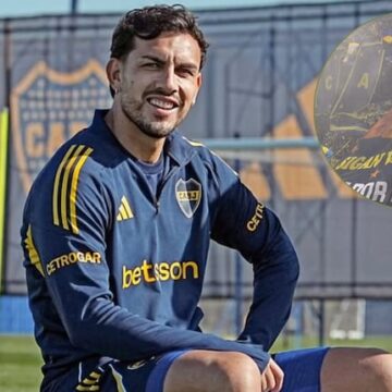 La emotiva respuesta de Leandro Paredes a la bandera de la hinchada de Boca