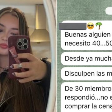 Una joven se sorprende por un insólito pedido de dinero en el grupo de WhatsApp del edificio