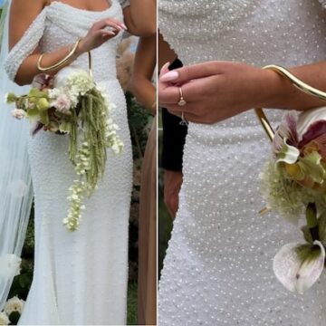 La nueva tendencia nupcial: El floral bag que transforma el ramo de boda