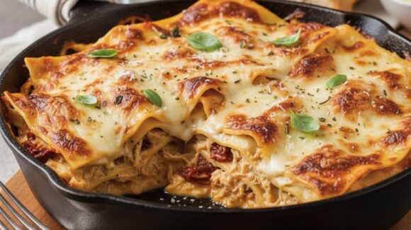 Lasaña de pollo sin horno: una receta rápida en 30 minutos