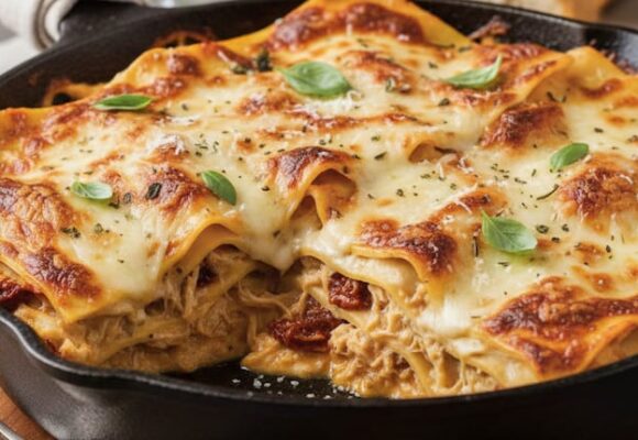 Lasaña de pollo sin horno: una receta rápida en 30 minutos