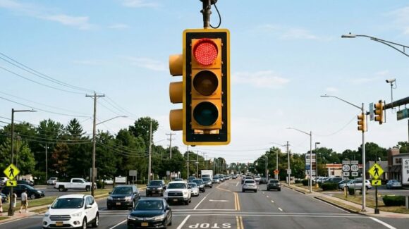 Significado de la luz roja intermitente en Estados Unidos
