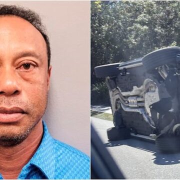 Revelan la sustancia consumida por Tiger Woods tras volcar su camioneta