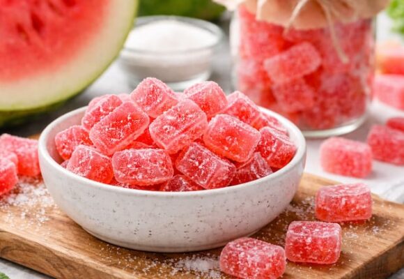 Preparación de gomitas caseras con cáscara de sandía en menos de una hora