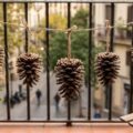 Beneficios de colgar piñas de pino en balcones durante el otoño e invierno