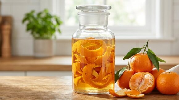 Beneficios de mezclar vinagre y cáscaras de mandarina para la limpieza del hogar