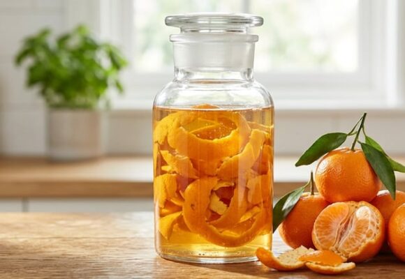 Beneficios de mezclar vinagre y cáscaras de mandarina para la limpieza del hogar