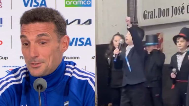 imagen-148 La conmoción de Scaloni por el video de un niño que animó a la Selección y a Messi en una ceremonia escolar