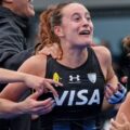 Eugenia Trinchinetti celebra la victoria de Las Leonas ante Países Bajos en el Mundial de Hockey