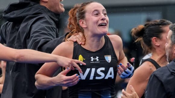 imagen-334 Eugenia Trinchinetti celebra la victoria de Las Leonas ante Países Bajos en el Mundial de Hockey