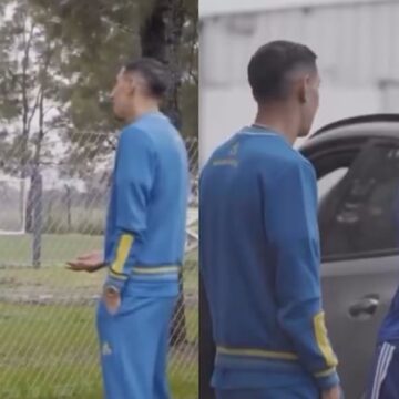 imagen-9 El emotivo reencuentro de Di María y Paredes durante el entrenamiento de Boca