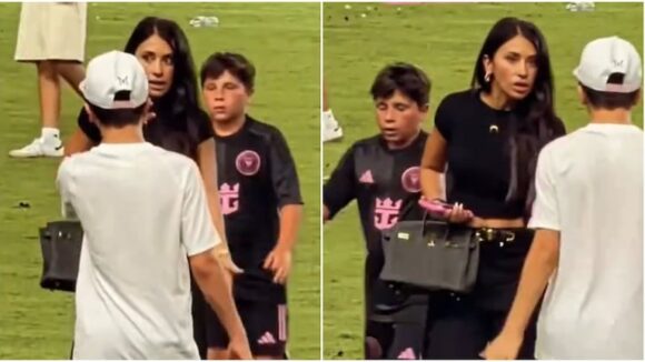 imagen-193 El divertido reto de Antonela Roccuzzo a Thiago durante la celebración del nuevo éxito de Messi