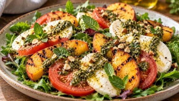imagen-125 Innovadora versión de la ensalada caprese con duraznos a la parrilla