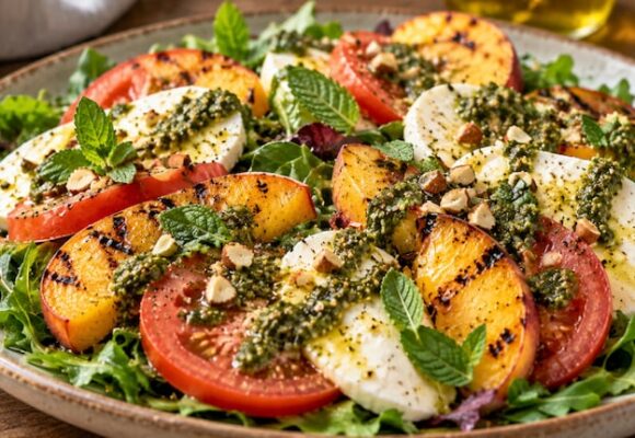 imagen-125 Innovadora versión de la ensalada caprese con duraznos a la parrilla